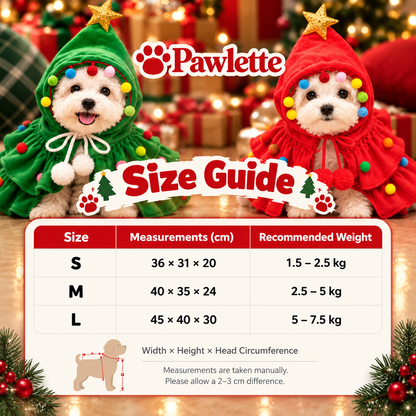 Christmas Tree Pet Costume with Star Hood